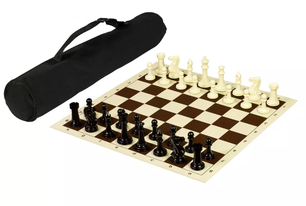 Zestaw szachowy Klubowy Supreme w torbie (figury + szachownica zwijana + torba)